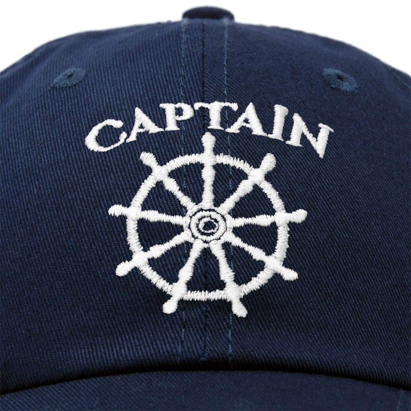 DALIX Captain Hat Sail Baseball Cap Boat Men Women Navy Blue - Image 2